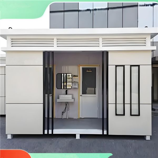 Mobile Modular Portable Toilet Container with Robust Steel Components