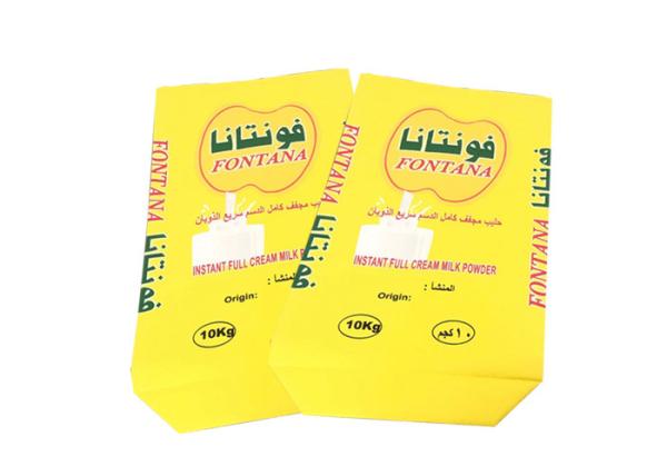 Sacos de papel Kraft PE de parede múltipla 3 camadas selados a quente branco marrom grau alimentício