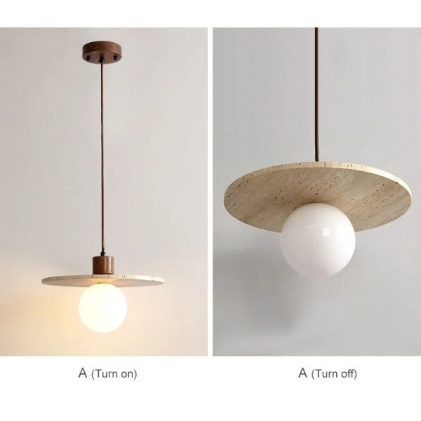 Wabi Sabi Pendant Light Designer Retro Stone Light Bedroom Bedside Dining Lights（WH-AP-676）