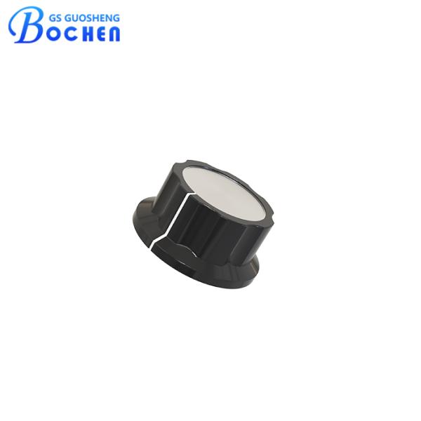 Bakelite Knob with Aluminum Cap and 6.35mm Inner Hole for Ergonomic Control in Potentiometers