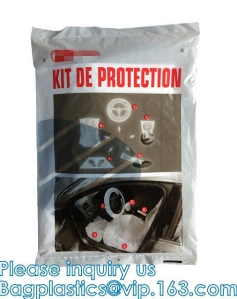 Universal Disposable Transparent Car Seats Cover Car Steering Wheel Covers Waterproof Car Handle Cover