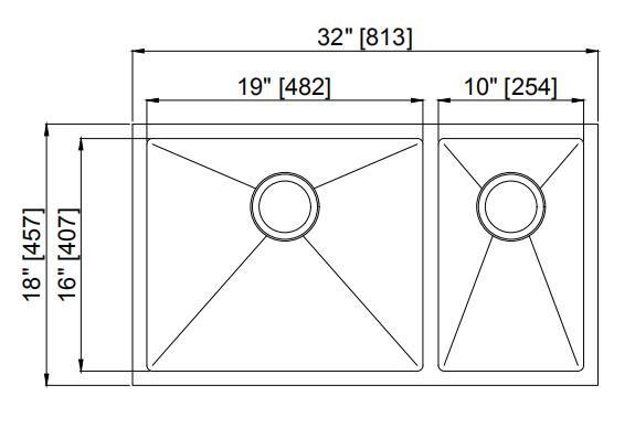 Household Double Bowl Undermount Sink , Kitchen Prep Sink With Large Capacity
