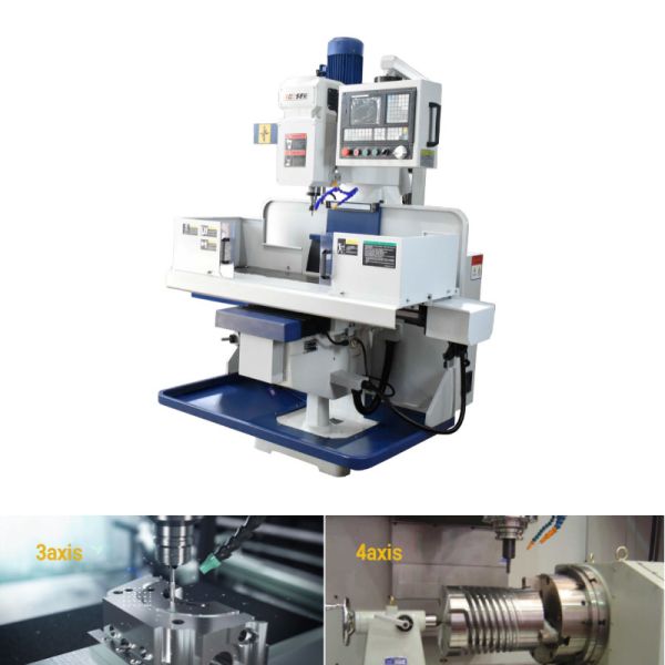X Y Z Axis CNC VMC Machine 0.025/300mm Positioning Accuracy For Metal Parts
