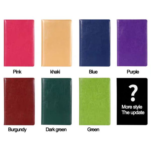 Macaron Colored A5 PU Leather Journal Notebook For Business Office Planning