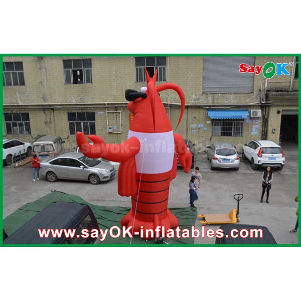 Blow Up Cartoon Characters Advertising Red Inflatable Animal Giant Lobster Inflatable Model 2 Years Warranty
