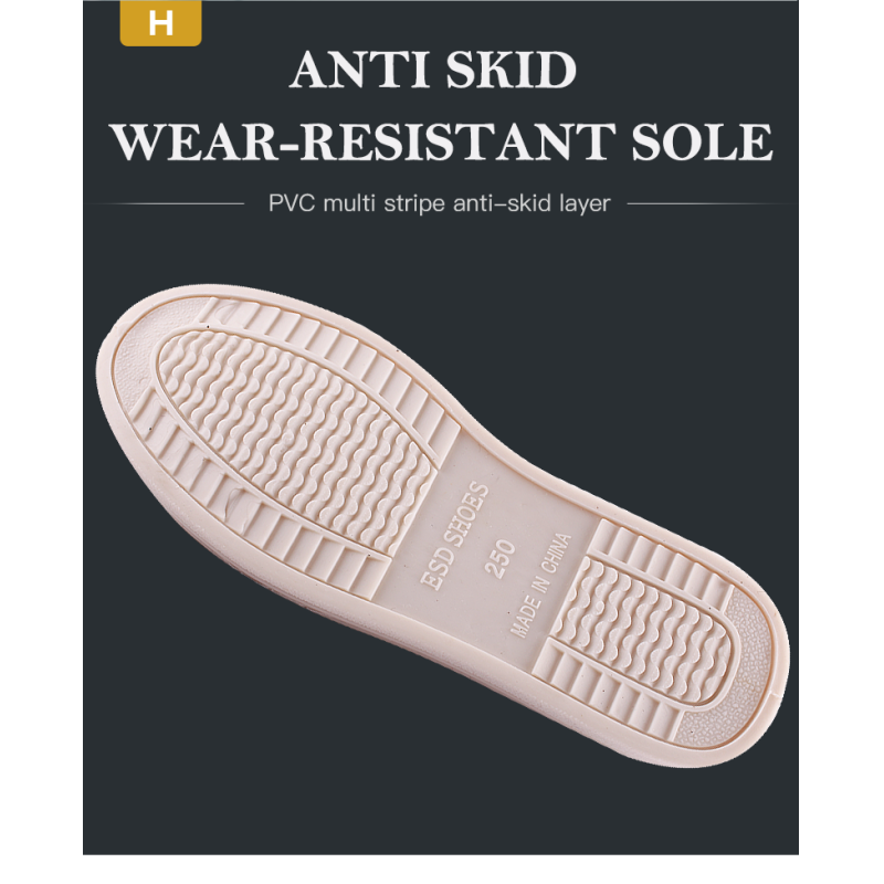 Unisex ESD Cleanroom Shoes PVC Sole Euro 34-50 White