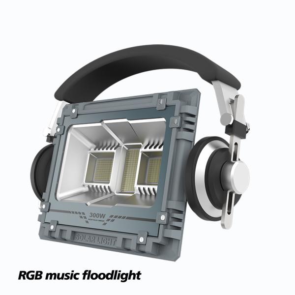 IP65 Rgb Tri Color Solar 60w Led Flood Light With Music Outdoor Reflector