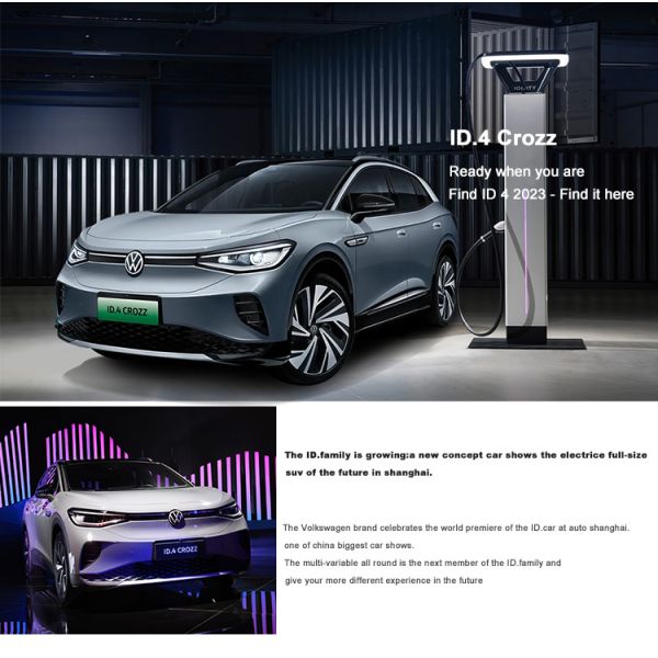 Небольшой использованный электромобиль Volkswagen SUV Coupe Like Design VW ID4 Crozz