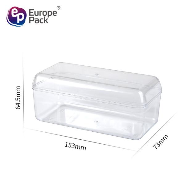 Wholesale rectangle plastic food packing box transparent box Support customization