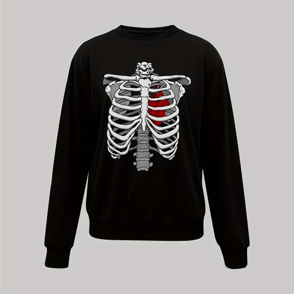 Cotton Crew Sweatshirt with Round Neck Pullover and Single-deck Lining for Conventional Thickness Warmth