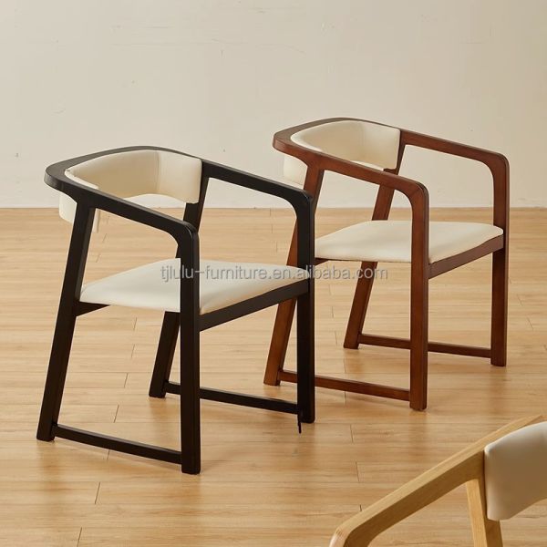 Customizable Rubber Wood Dining Chair for Restaurant Modern Design and Durable