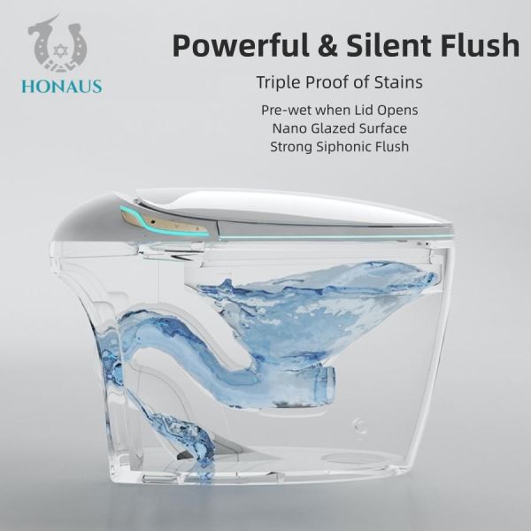 CUPC European 110v/220VAC Bathroom Toilet Bowl Smart Commode Auto Wash