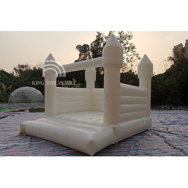Inflatable Bouncer Castle 13ft*11.5ft*10ft White Jumper Bouncy Castle Wedding Decorations Jumping Bed For Party