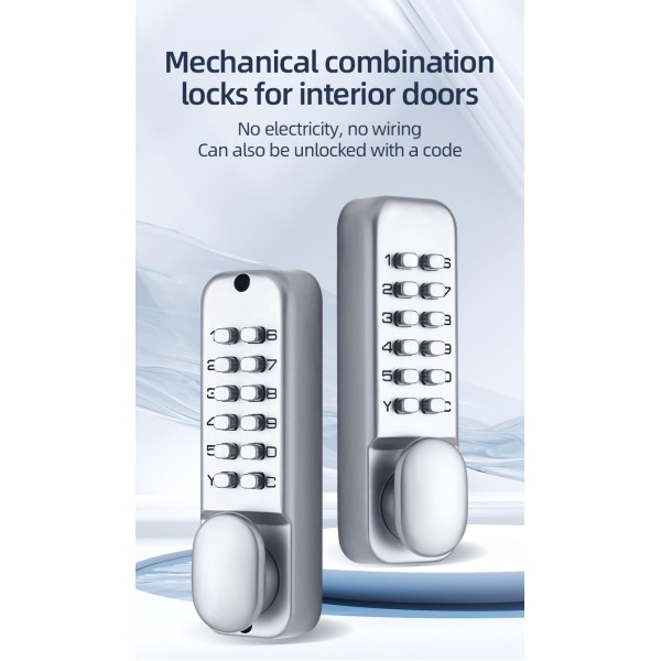 Second Generation Rotary Handle Double-sided Password Keyless Mechanical Digital Security Code Door Lock