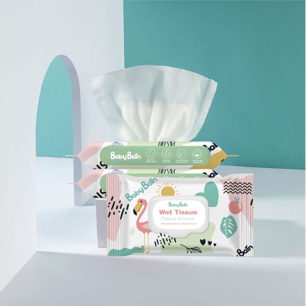 Natural Cotton Baby Wipes Organic Biodegradable Water Wipe For Baby Sensitive Skin