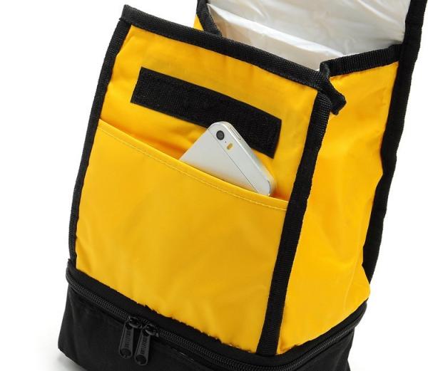 Classic gray brown series heat preservation thermal insulation fabric bag lunch fresh keeping insulated delivery cooler bag 3 bu