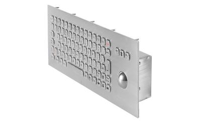 Teclado industrial áspero resistente do vândalo com o painel superior do Trackball