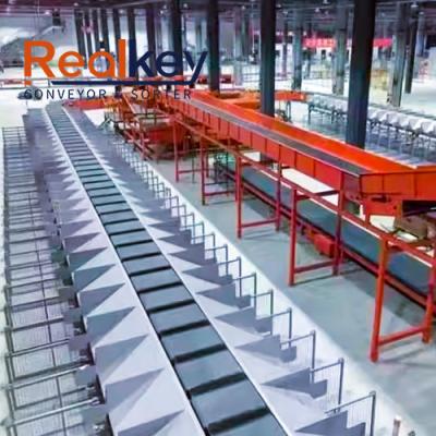 Automatic Cross Belt Sorter Space Saving With Low Energy Comsumption