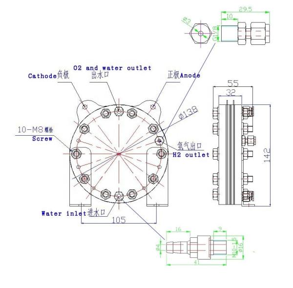 1.5 KG Professional PEM Cell Hydrogen Electrolyzer for 100% Production Rate