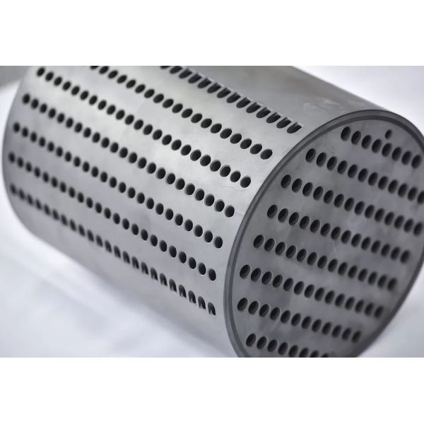 Corrosion Resistant Silicon Carbide Heat Exchanger Block with 1650°C Max Service Temp and Cross-Bore Configuration