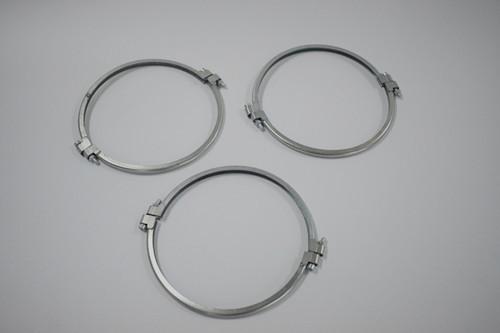 High Pressure Slim Steel Galvanized Pipe Clamp 80MM - 300MM Heavy Duty Customized