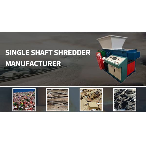 Waste Textile Hard Plastic Woven Bag Wood Rubber Shredder Single Shaft for Processing