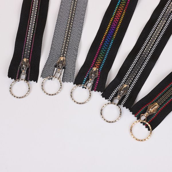 Lightweight Resin Coil Zipper #5 Gold Tooth For Designer Suitcases