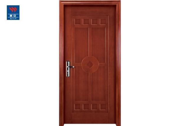 Solid Wood Core Grain Fireproof Flush Wooden Door For Hotel Projects