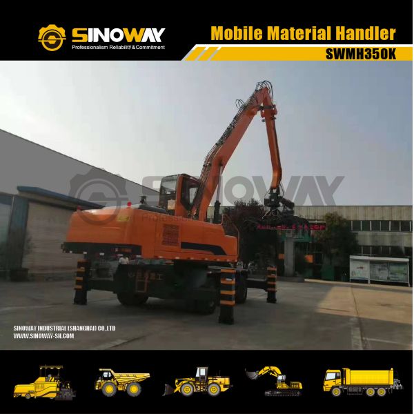 109kN Hydraulic Material Handler Scrap Steel Grabber Excavator With 35 Ton Operating Weight