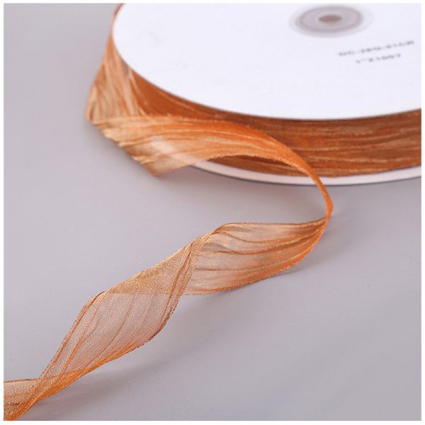 Подарочная упаковка 25 мм Органза лента Корея 2,5 см Прочная проволочная лента