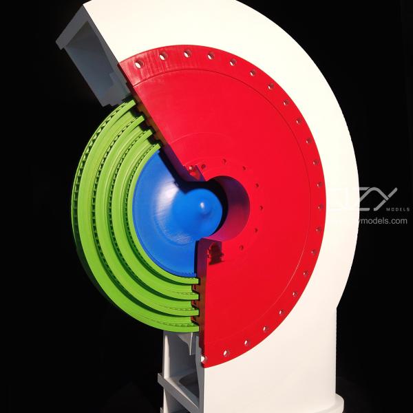 1:10 Modelos em Escala Industrial 3D Estrutura Mecânica Interna Personalizada