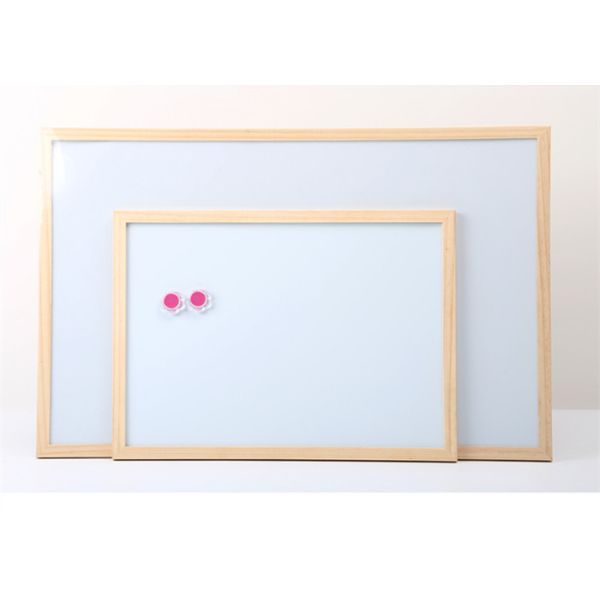 Wooden Framed Magnetic Board , Double Sided Dry Erase Board For Kids Writing