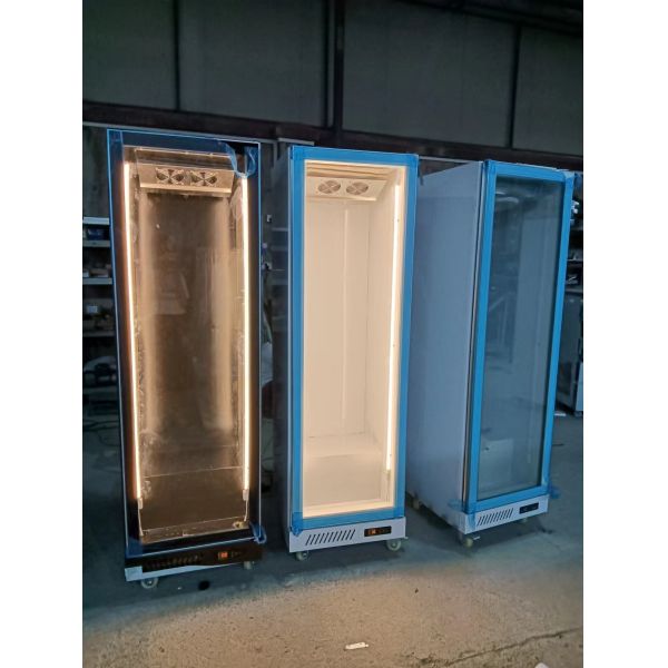 R290 Single Door Upright Fridge Commercial Beverage Display Refrigerator