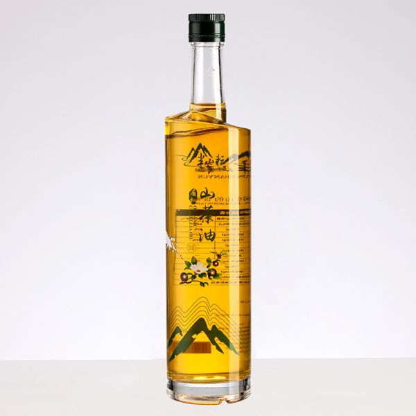 250ml 500ml 750ml 1000ml Square Dark Green Glass Olive Oil Bottle with Hot Stamping
