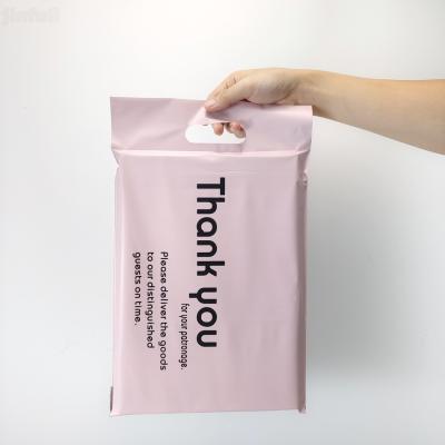 Pink Purple Eco Plastic Postage Poly Mailing Bags Waterproof With Handle