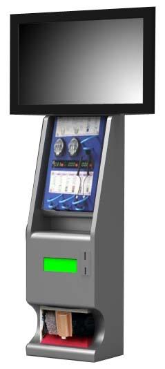 U7 Building ground self service shoe clean and mobile recharge digital signage
