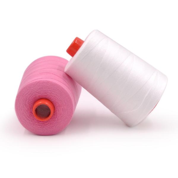 100% Virgin Spun Multi Colored Sewing Thread , Knitting Weaving Polyester Core Spun Thread