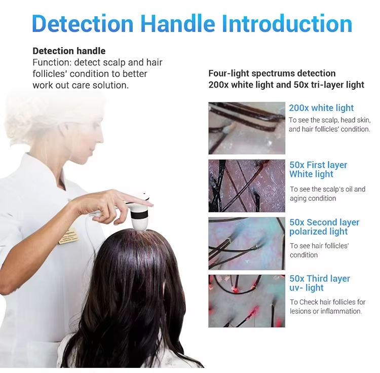 Scalp Detox Machine , Hair And Scalp Analysis Machine With Oxygen Spray / Scalp Massage Therapy
