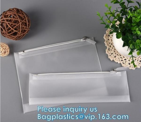 Biodegradable Customized PVC Matte Accessories Plastic Packaging Bag, Jewelry Pouch With Zipper Bag