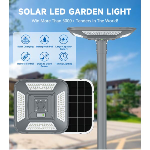Solar Landscape Garden Light 100W-400W All In One Outdoor Lighting for Parks and Pathways