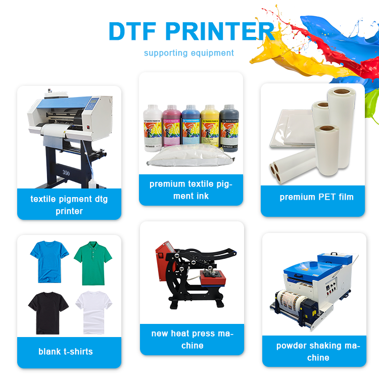 FCOLOR Double Side Hot Peel 30cm 33cm 43cm 60cm Roll DTF PET Film for I3200 Dtf Printer
