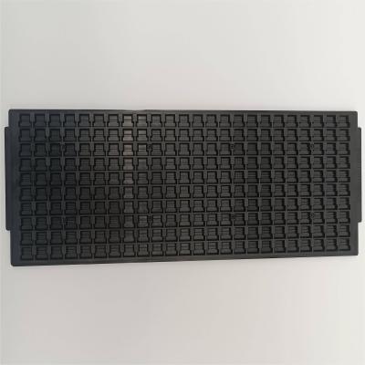 Bandejas pretas plásticas Eco da matriz do ISO 9001 amigável para o componente de IC