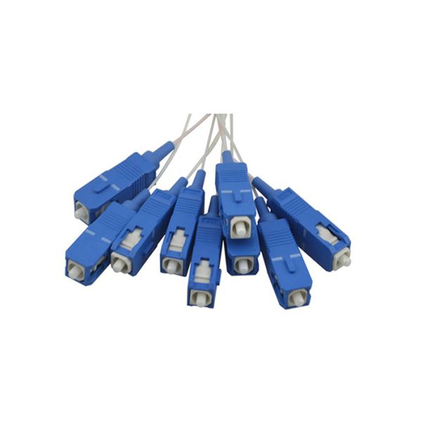 FTTH Miniature 1m Length SC UPC Fiber Optic PLC Splitter 1x8