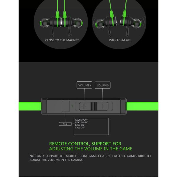 In-Ear Earphone Magnetic 3.5mm Gaming Strong Bass Earphones Sport audifonos For iPhone Samsung With Mic fone de ouvido