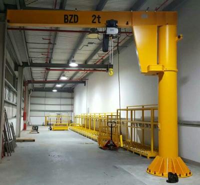 A3 2T 5T Column Cantilever Jib Crane Hoist Remote Control Rotary