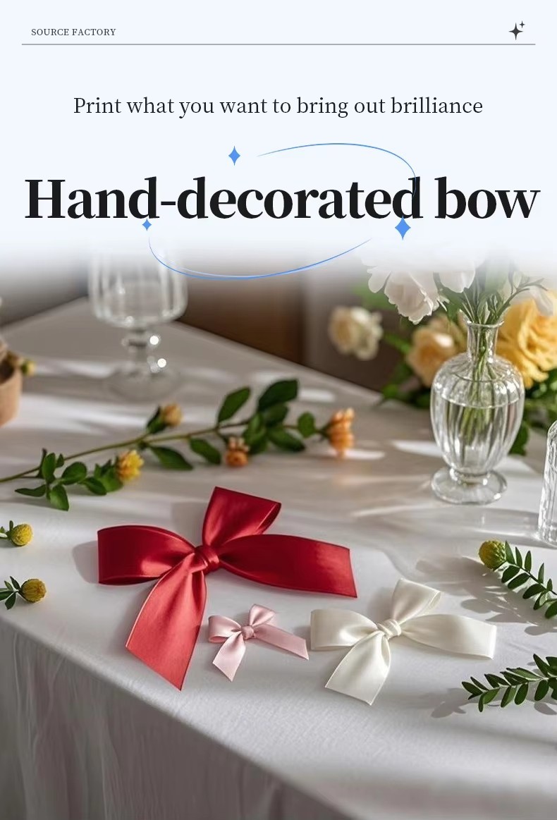 Factory Cheaper Price Packing Box Ribbon Bow Satin Ribbon for Decoration Wholesale