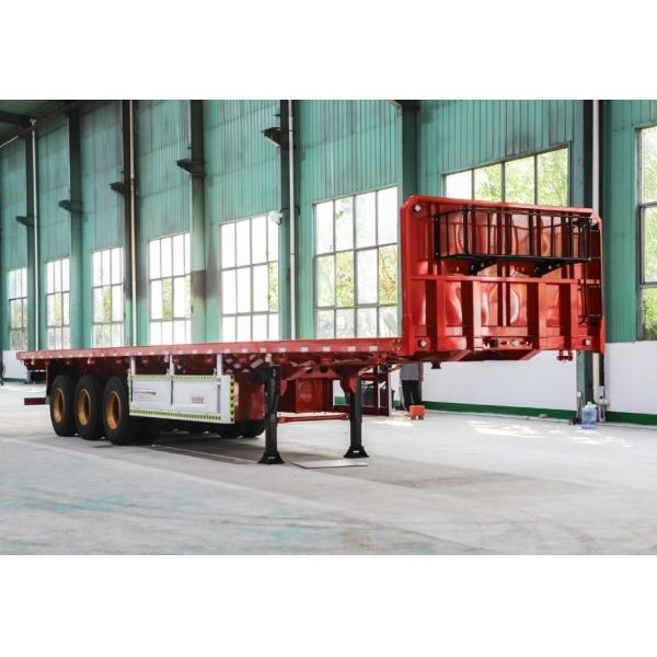 Multi Axle Low Bed Semi Trailer 60 80 100 Tons Lowboy Truck Semi Trailer High Strenth
