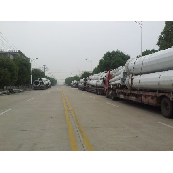 8m 11m Hot Dip Galvanization Steel Street Light Poles With Powder Coated