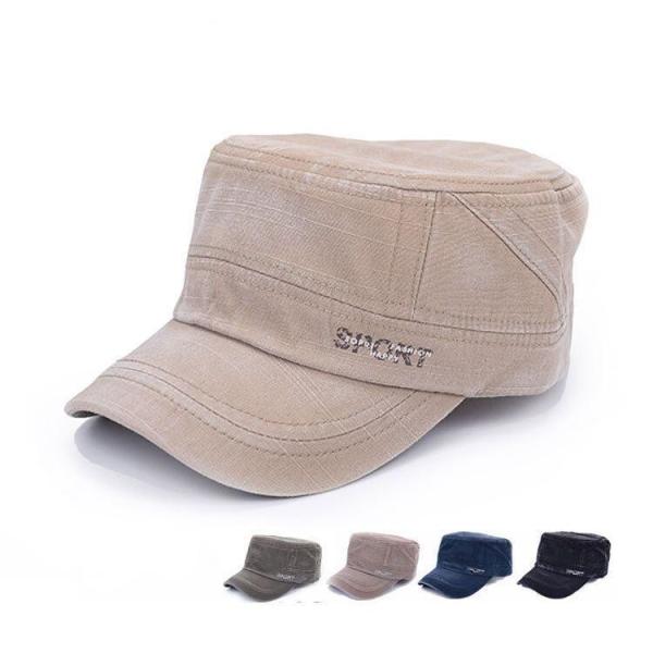 Military Patrol Vintage Flat Top Army Cap Embroidered Falt Logo Available