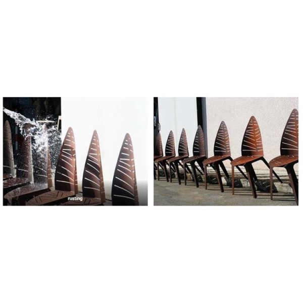Лист дизайна Morden ржавые сформировали стул сада Corten мебели металла стальной